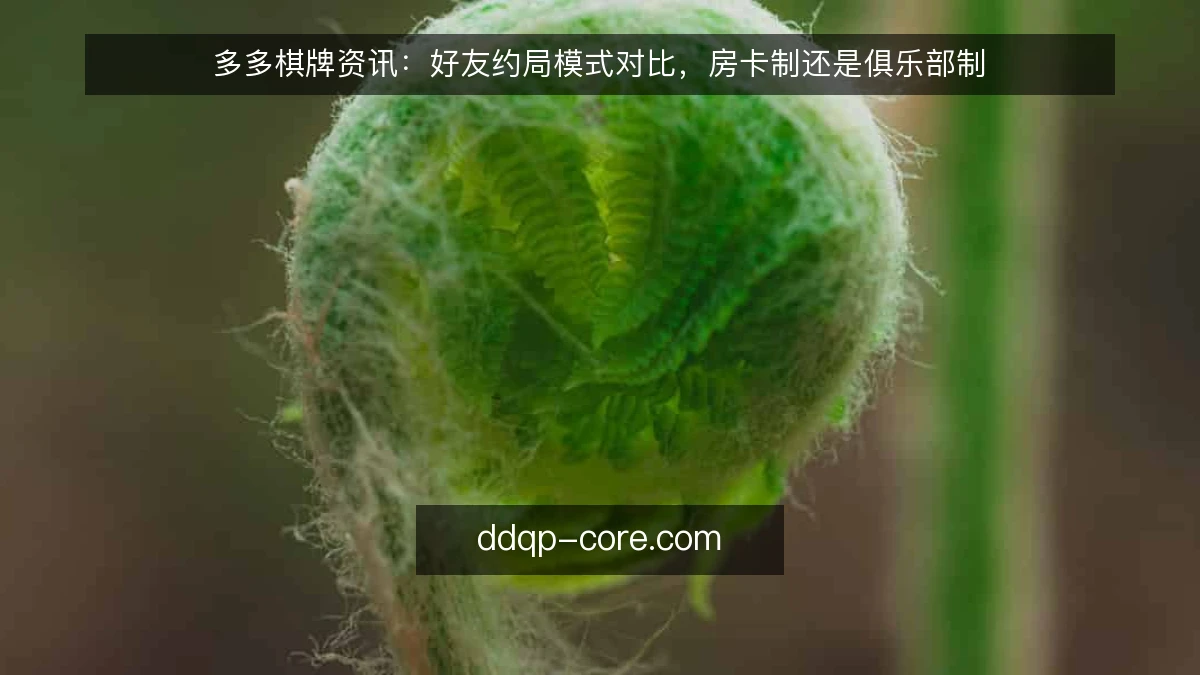 多多棋牌资讯：好友约局模式对比，房卡制还是俱乐部制